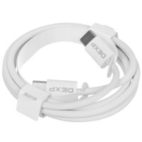 Кабель DEXP USB Type-C - USB Type-C белый 1 м