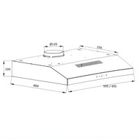 Вытяжка подвесная DEXP SH50-SVF белый/белый