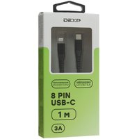 Кабель DEXP Lightning 8-pin - USB Type-C черный 1 м