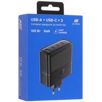 Сетевое зарядное устройство KEYRON K100A3CQCPDGaNB черный