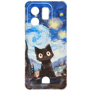 Изображение товара Накладка Zibelino Silicone Card Holder с карманом для Infinix HOT 50i и SMART 9 прозрачная
