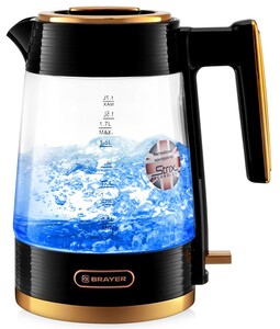 Изображение товара Электрочайник BRAYER BR1053 с подсветкой и объемом 1.7 л, черный