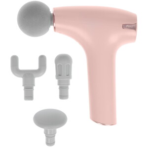 Изображение товара Массажный пистолет Flow NANO розовый с нагревом для тела, 4 насадки, 2 режима