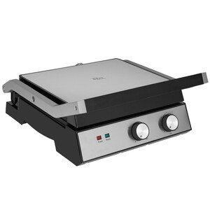 Изображение товара Электрический гриль Oasis GR-3ST серебристый с антипригарными пластинами и таймером
