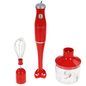 Изображение товара Погружной блендер MARTA MT-1570 красный 900 Вт насадки для взбивания и измельчения