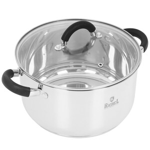 Изображение товара Кастрюля Rashel Комфорт R-600к 6 л нержавеющая сталь для индукции и газовых плит