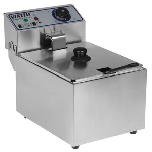 Изображение товара Фритюрница Viatto EF-8L-B серебристая высокая мощность 8 л нержавеющая сталь