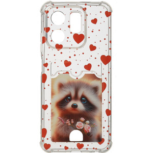 Изображение товара Накладка Zibelino Silicone Card Holder для Infinix HOT 50i/ SMART 9 с карманом и усиленными углами