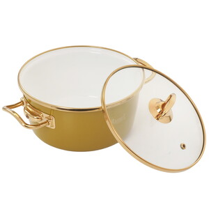 Изображение товара Кастрюля Rashel Grand R0618 2.1 л эмалированная с крышкой и ручками 18 см