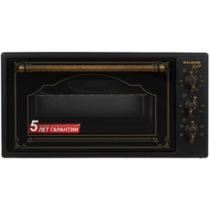 Изображение товара Мини-печь WILLMARK WOF-505BLR черная с ретро-дизайном 50 л