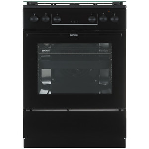 Изображение товара Комбинированная плита Gorenje GK6C44BF черная с духовкой 71 л газовые конфорки