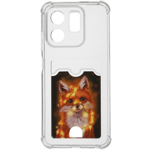 Изображение товара Накладка Zibelino Silicone Card Holder с карманом для Infinix HOT 50i и SMART 9