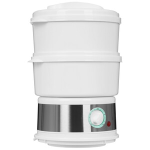 Изображение товара Пароварка Home Element HE-FS1501 белая двухуровневая, 5 л, 500 Вт