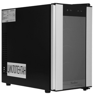 Изображение товара Винный шкаф Tesler WCV-080 SILVER серебристый, черный