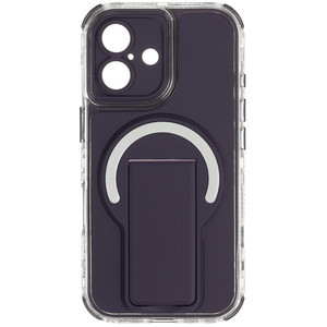 Изображение товара Накладка Zibelino Kick Stand для iPhone 16 с откидной ножкой и фиолетовым цветом