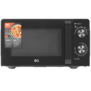 Изображение товара Микроволновая печь BQ MWO 20004SM/W черная 20 л с таймером и подсветкой