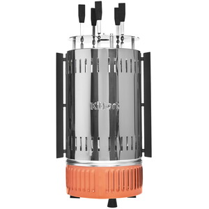 Изображение товара Электрошашлычница Kitfort КТ-1407 серебристая вертикальная 900 Вт