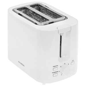 Изображение товара Тостер Hyundai HYT-3500 белый 900 Вт 2 тоста 7 степеней обжарки