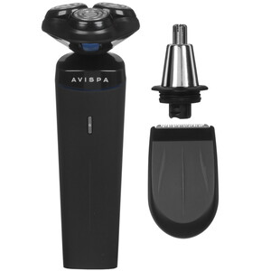 Изображение товара Электробритва AVISPA AVI-SH-VIS350PROBK водонепроницаемая роторная с триммером черная