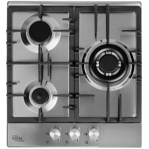 Изображение товара Газовая варочная панель Oasis P-3SBM нержавеющая сталь с электроподжигом