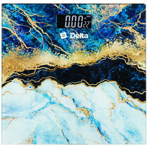 Изображение товара Напольные электронные весы DELTA D-9014 синий с LCD дисплеем и автоматическим отключением