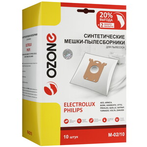 Изображение товара Комплект пылесборник и фильтр Ozone M-02/10 для пылесосов