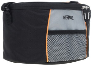 thermos e5 6 can cooler black gray