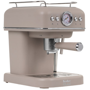 Изображение товара Рожковая кофеварка Tesler ECM-245 SAND GREY с мощностью 950 Вт, 20 Бар