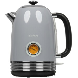 Изображение товара Электрочайник Kitfort КТ-6605 с термометром, винтажный стиль, 1.7 л