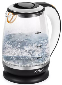 Изображение товара Электрочайник Kitfort КТ-6199 черный 2 л с подсветкой и защитой