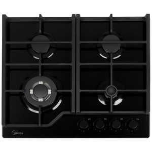 Изображение товара Газовая варочная поверхность Midea MG693TGB с 4 конфорками из чугуна