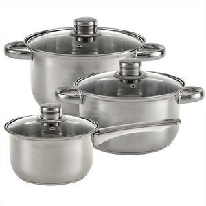 Изображение товара Набор посуды Webber Classic BE-631/6 из нержавеющей стали 6 предметов