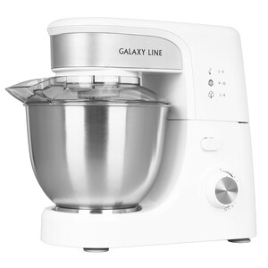 Изображение товара Миксер Galaxy LINE GL 2231 белый мощный планетарный с чашей 4 л