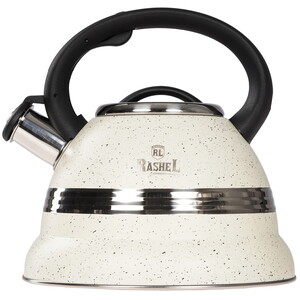 Изображение товара Чайник Rashel М-7906 бежевый нержавеющая сталь 3.2 л с свистком и капсульным дном