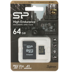КартапамятиSiliconPowerHighEndurancemicroSDXC64ГБ[SP064GBSTXDV3V1HSP]