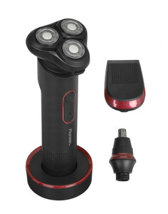 Изображение товара Электробритва Pioneer BS003 роторная, аккумулятор Li-ion, насадки и станция для зарядки