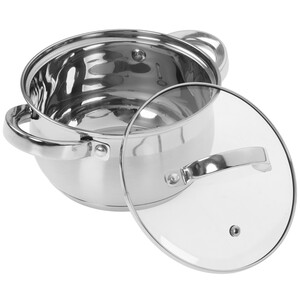 Изображение товара Кастрюля Appetite Elisa 1.8 л серый со стеклянной крышкой