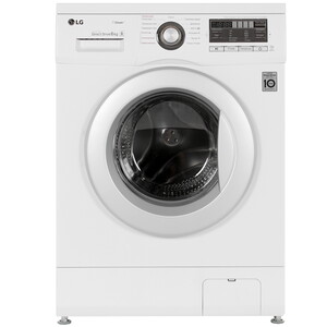 Изображение товара Стиральная машина LG F1296NDS1 белая фронтальная 6 кг пар инновации