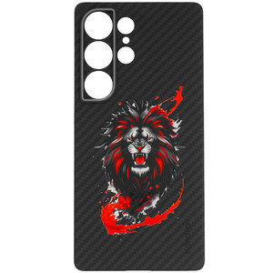 Изображение товара Накладка Zibelino Kondijan Carbon для Samsung Galaxy S25 Ultra - сверхпрочный чехол из кевлара