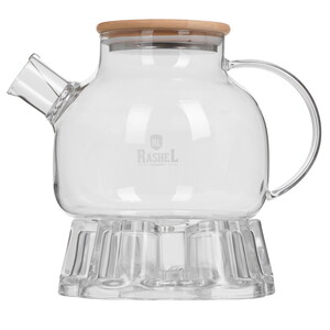 Изображение товара Заварочный чайник Rashel R8351 прозрачный, термостойкое стекло, 1 л