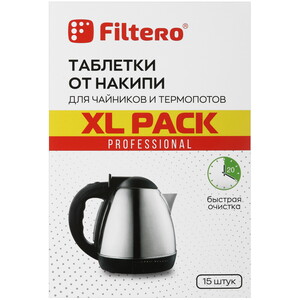 Изображение товара Таблетки для удаления накипи Filtero 609 15 шт быстро и эффективно