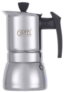 Изображение товара Гейзерная кофеварка Gipfel Vals 5328 серебристая 200 мл для всех видов плит