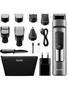 Изображение товара Машинка для стрижки Tuvio HC-BGA7G серебристый/черный с 7 насадками, 60 мин автономной работы