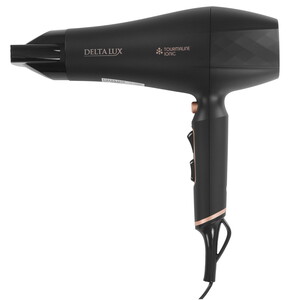 Изображение товара Фен DELTA DE-5001 черный с ионизацией и насадкой-концентратором