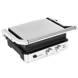 Изображение товара Серебристый электрогриль Supra GS-7620 с антипригарным покрытием 2000 Вт