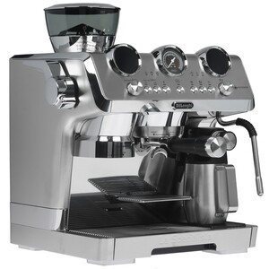 Изображение товара Рожковая кофеварка DeLonghi EC9885.M серебристая с автоматической кофемолкой
