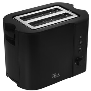 Изображение товара Компактный тостер Oasis TR-1E черный с функциями размораживания и регулировкой степени обжарки