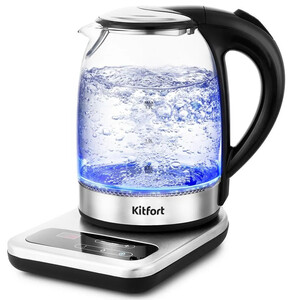 Изображение товара Электрочайник Kitfort KT-657 серебристый с регулировкой температуры 1.7 л