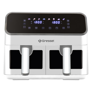 Изображение товара Gressel GAF-1827 - аэрогриль, 2700 Вт, 8 программ, 2 чаши, белый