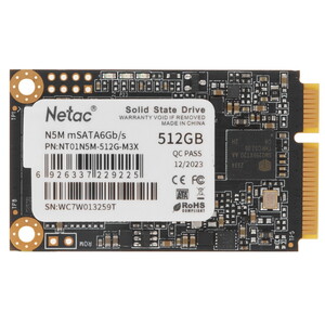 512ГБMSATAнакопительNetacN5M[NT01N5M-512G-M3X]
